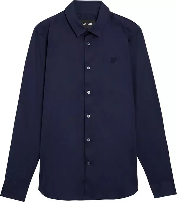 Blue Cotton Dress Shirt