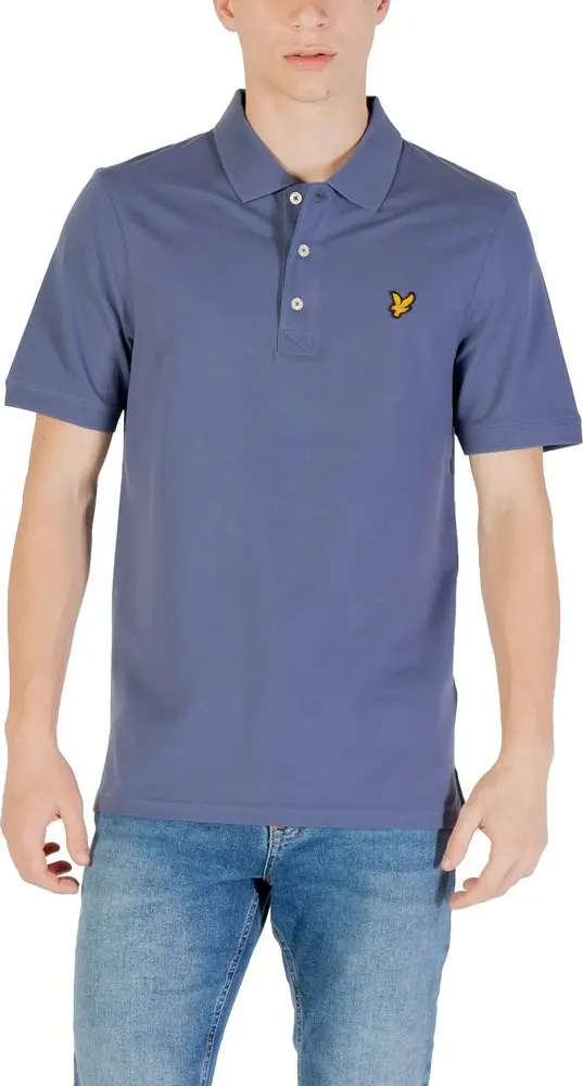 Blue Cotton Polo Shirt