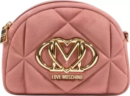 Pink Suede Leather Handbag