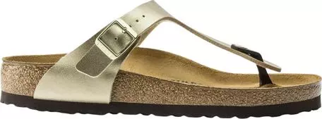 Gold Synthetic Flat Sandals