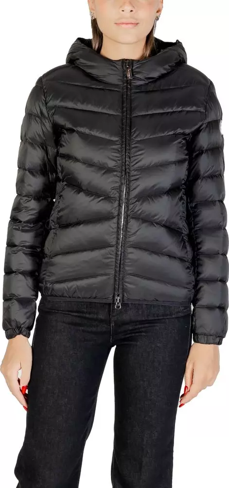 Black Polyamide Full-Length Jacket