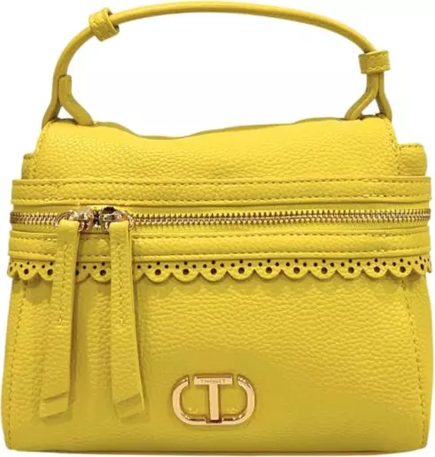 Yellow PU Women Handbag