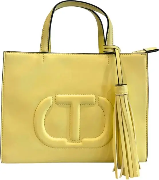 Yellow PU Women Handbag
