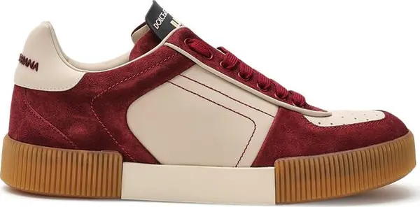 Bordeaux Leather Low Top Sneakers