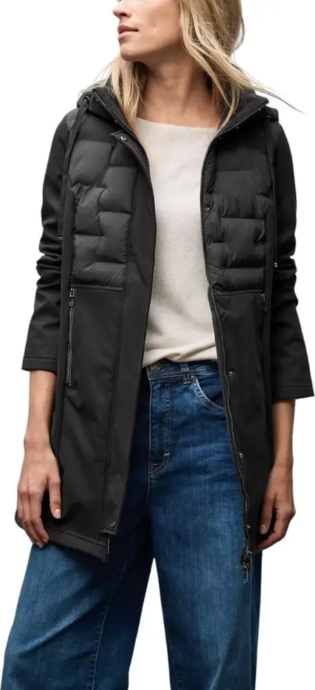 Black Polyester Coat