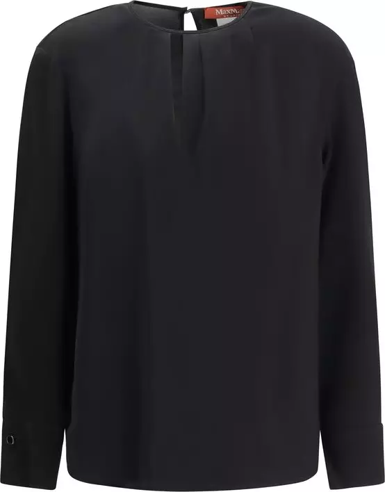 Black Triacetate Blouse