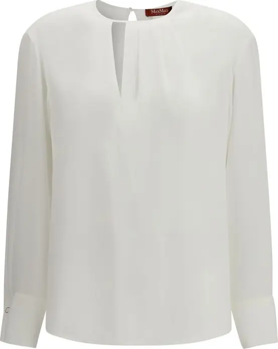 White Triacetate Blouse