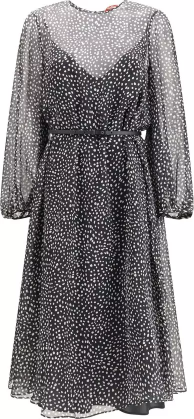 Black Silk Casual Dress