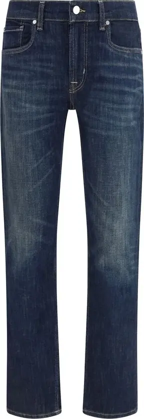 Blue Cotton Flared Jeans