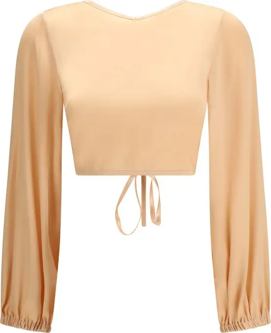 Orange Silk Blouse