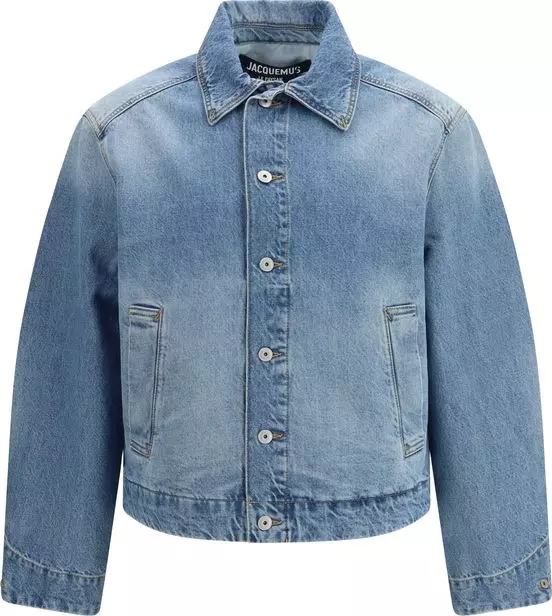 Blue Polyamide Denim Jacket