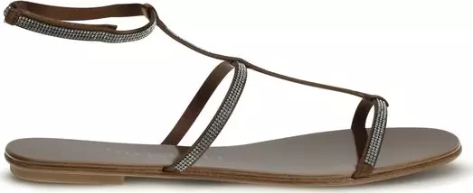 Brown Calf Leather Bos Taurus Strap-On Sandals