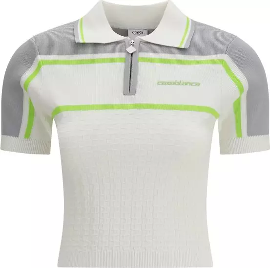 White Viscose Polo Shirt