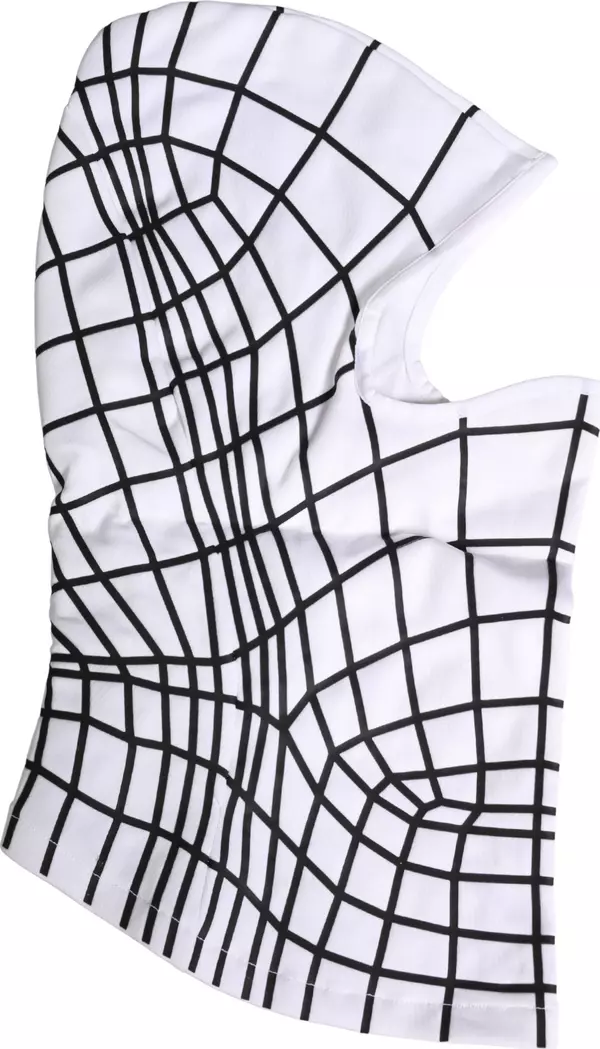 Men White Stripes Nylon Ski Mask Balaclava Hat