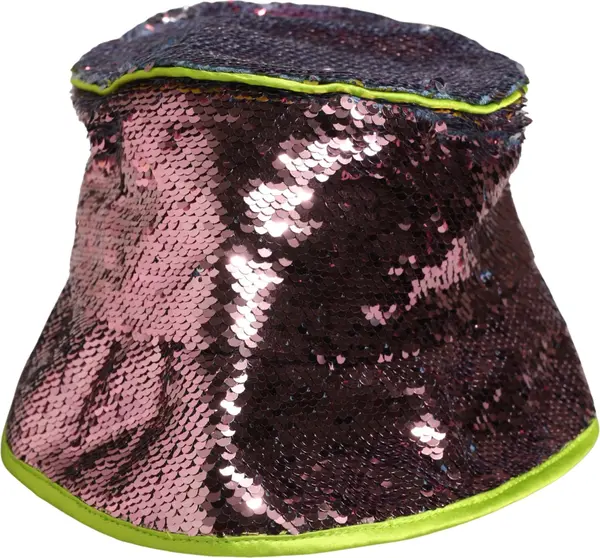 Men Purple Sequined Bucket Fisherman Capello Hat