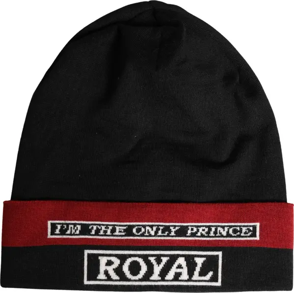 Black Cuffed "I'M THE ONLY PRINCE ROYAL" Beanie Hat