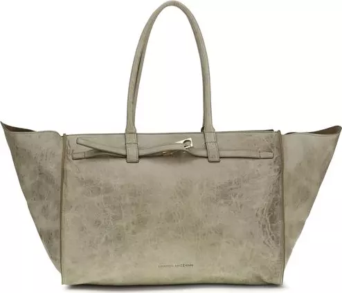 Beige Calf Leather Bos Taurus Shoulder Bag