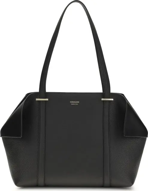 Black Calf Leather Bos Taurus Shoulder Bag
