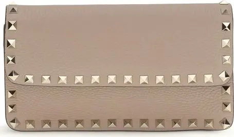 Beige Calf Leather Bos Taurus Wallet