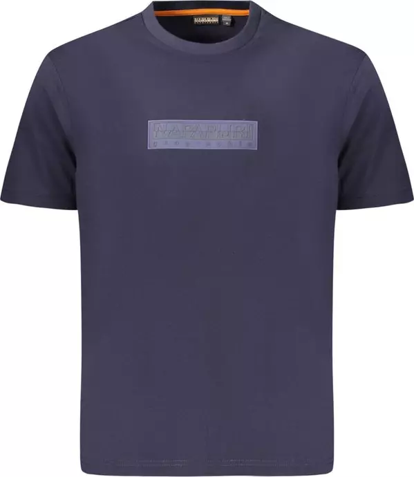 Blue Cotton Men T-Shirt