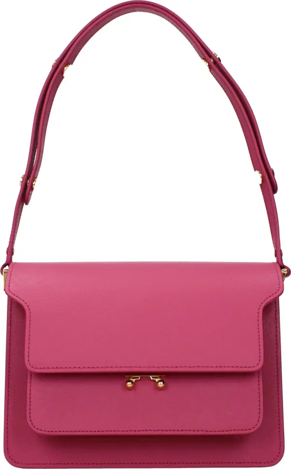 Pink Leather Shoulder Bag