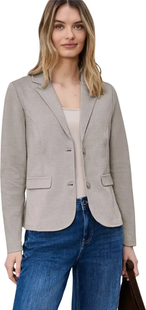 Beige Polyacrylic Blazer