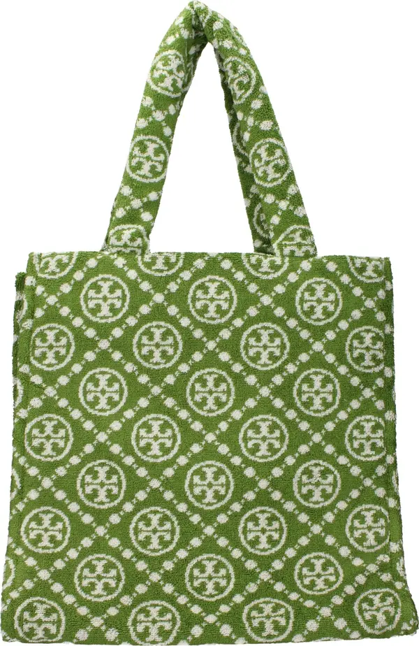 Green Cotton-Like Shoulder Bag