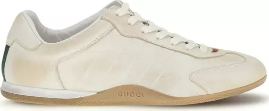 White Calf Leather Bos Taurus Low Top Sneakers