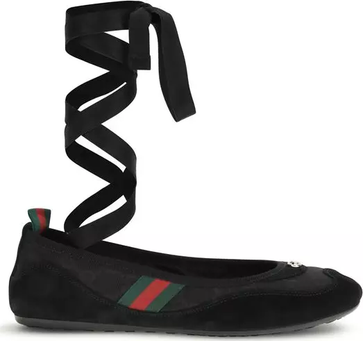 Black Fabric Ballet Flats