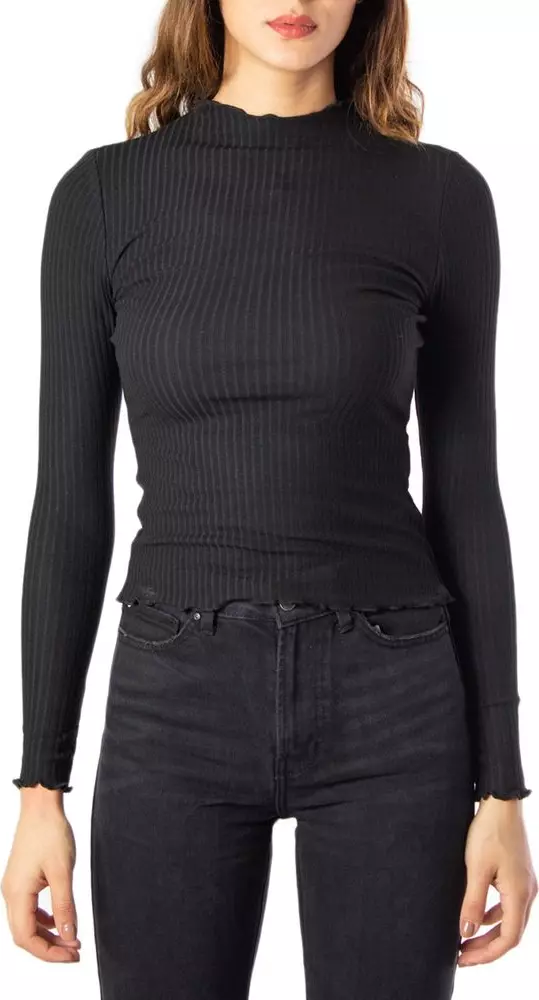 Black Polyester Turtleneck