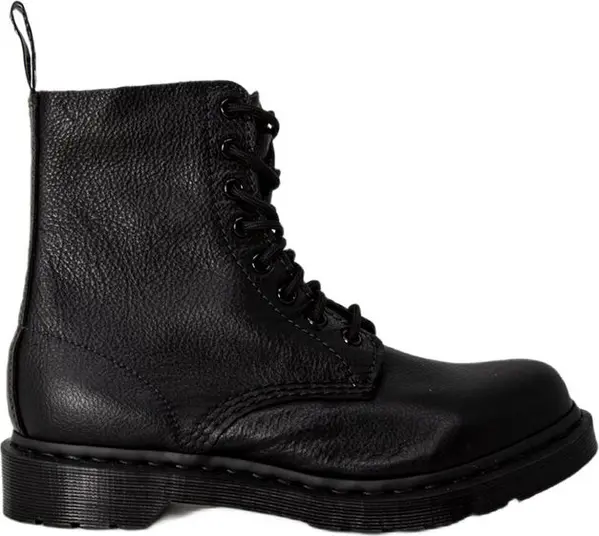 Black Leather Lace-Up Boots
