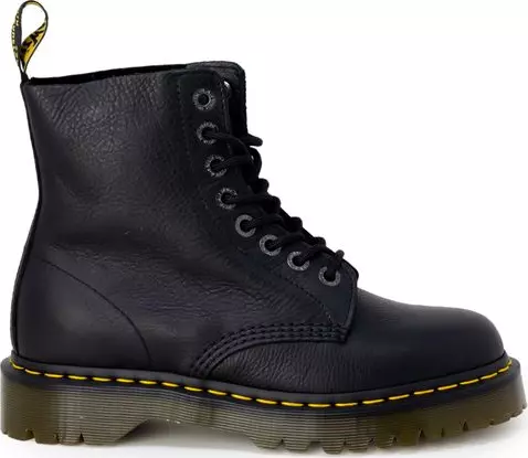 Black Leather Lace-Up Boots