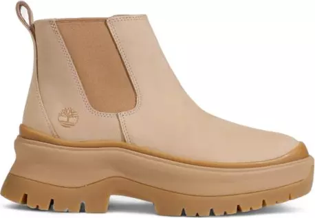 Beige Suede Leather Ankle Boots