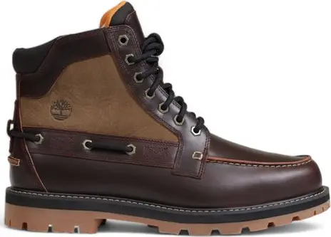 Brown Bio Based Fabric Lace-Up Boots