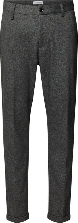 Gray Polyester Skinny Pants