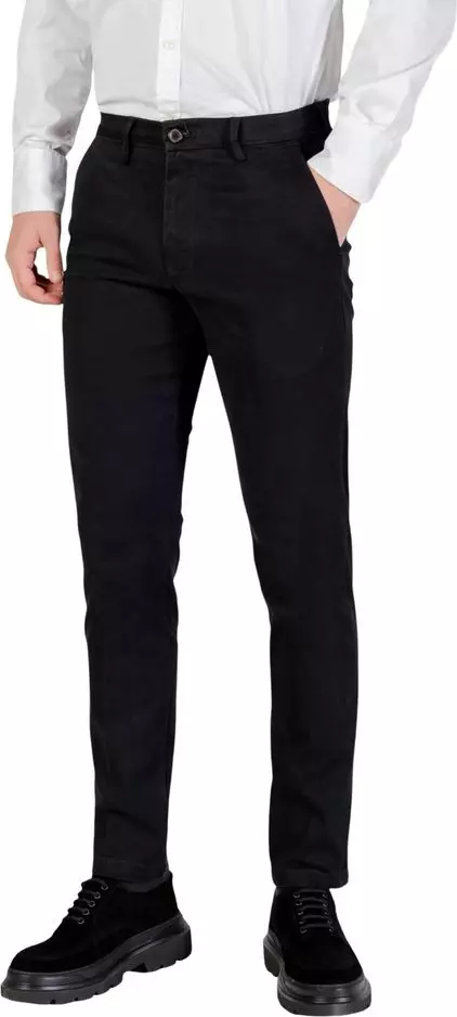 Black Cotton Skinny Pants