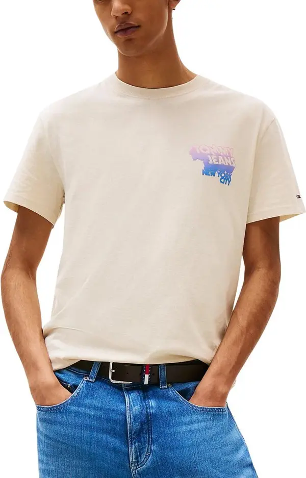 Beige Recycled Cotton T-Shirt