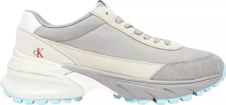 Gray Suede Leather Athletic Sneakers