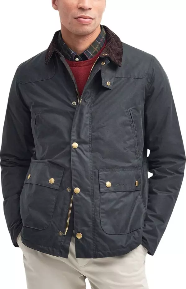 Gray Cotton Shell Jacket