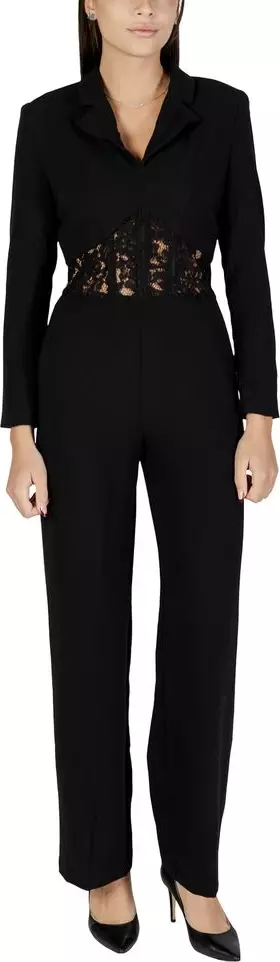 Black Polyester Rompers