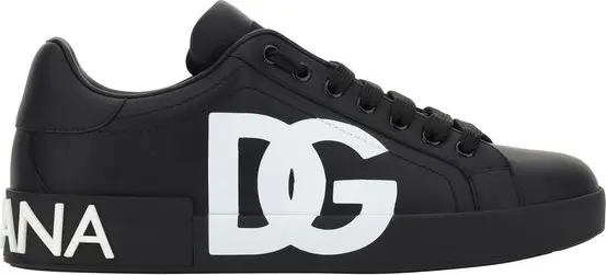 Black Calf Leather Bos Taurus Sneakers