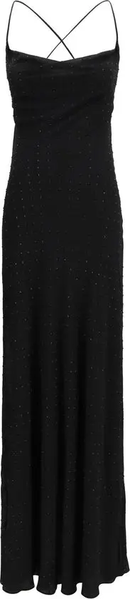 Black Polyester Casual Dress