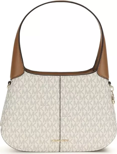 Beige Cotton Shoulder Bag