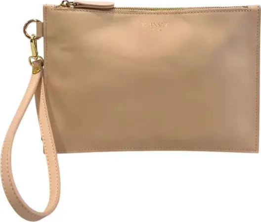 Pink Polyurethane Women Clutch