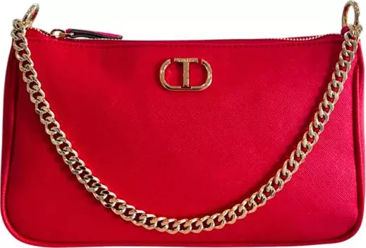 Red PU Women Crossbody Bag