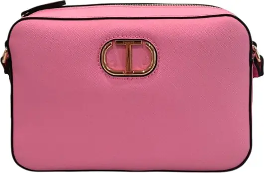 Pink PU Women Crossbody Bag
