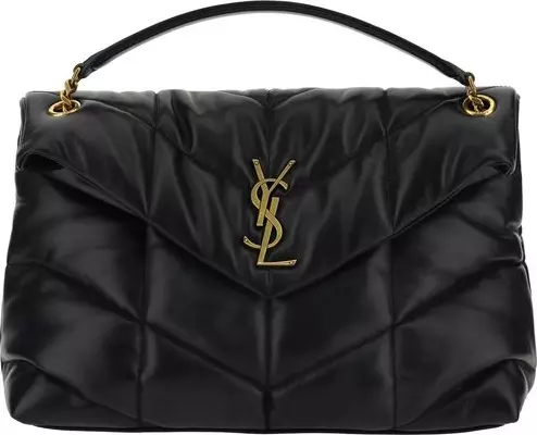 Black Lamb Leather Shoulder Bag