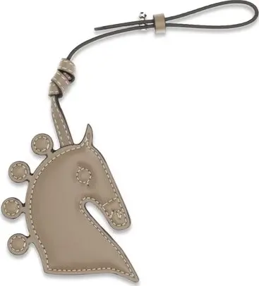 Brown Calf Leather Bos Taurus Keychain