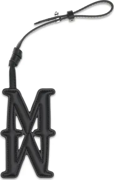 Black Calf Leather Bos Taurus Keychain