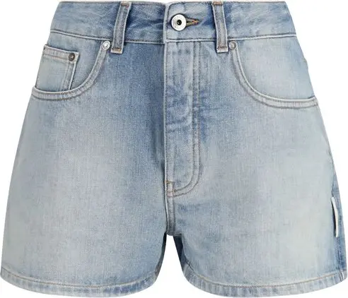 Blue Cotton Bermuda Shorts